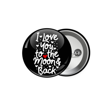 I love you to the moon and back with hearts, Κονκάρδα παραμάνα 5.9cm