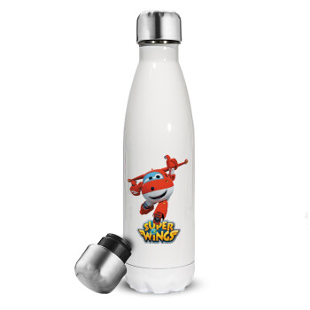 Super Wings, Metal mug thermos White (Stainless steel), double wall, 500ml