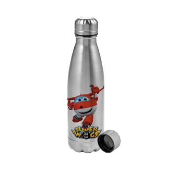 Super Wings, Metallic water bottle, stainless steel, 750ml