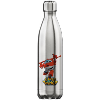Super Wings, Μεταλλικό παγούρι θερμός Inox (Stainless steel), διπλού τοιχώματος, 750ml