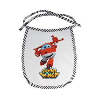 Super Wings, Σαλιάρα μωρού αλέκιαστη με κορδόνι Μαύρη
