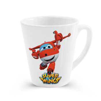 Super Wings, Κούπα κωνική Latte Λευκή, κεραμική, 300ml