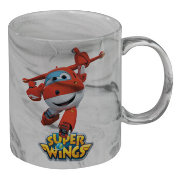 Super Wings, Mug ceramic marble style, 330ml
