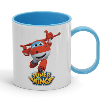 Super Wings, Κούπα (πλαστική) (BPA-FREE) Polymer Μπλε για παιδιά, 330ml