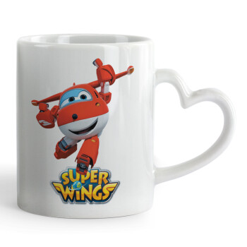 Super Wings, Mug heart handle, ceramic, 330ml
