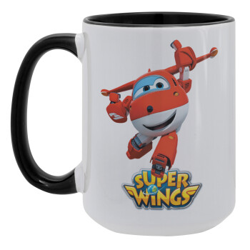 Super Wings, Κούπα Mega 15oz, κεραμική Μαύρη, 450ml