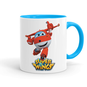 Super Wings, Κούπα χρωματιστή γαλάζια, κεραμική, 330ml