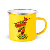 Yellow Enamel Metallic Cup 360ml