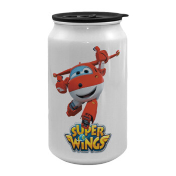 Super Wings, Κούπα ταξιδιού μεταλλική με καπάκι (tin-can) 500ml