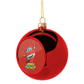 Super Wings, Χριστουγεννιάτικη μπάλα δένδρου Κόκκινη 8cm