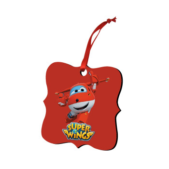 Super Wings, Christmas ornament polygon wooden 7.5cm