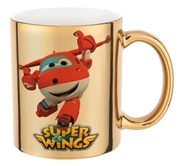 Super Wings — Mug ceramic, gold mirror, 330ml