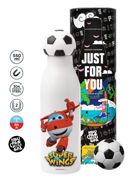 Super Wings — Soccer Metal mug thermos, double wall, 550ml