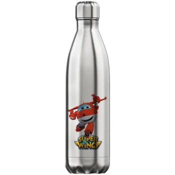 Super Wings, Μεταλλικό παγούρι θερμός Inox (Stainless steel), διπλού τοιχώματος, 750ml