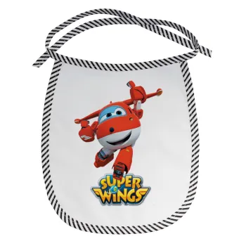 Super Wings, Σαλιάρα μωρού αλέκιαστη με κορδόνι Μαύρη