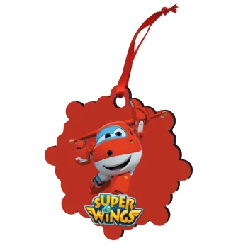 Super Wings, Στολίδι Χριστουγεννιάτικο στολίδι snowflake ξύλινο 7.5cm