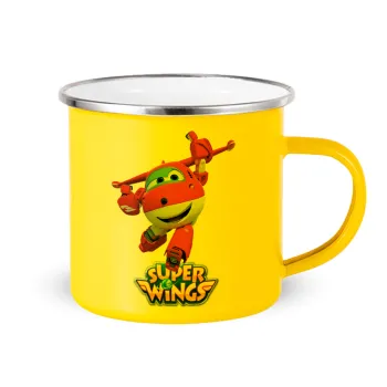 Super Wings, Yellow Enamel Metallic Cup 360ml