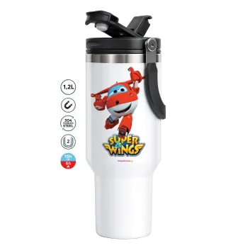 Super Wings, Mega Tumbler με καπάκι, διπλού τοιχώματος (θερμό) 1,2L