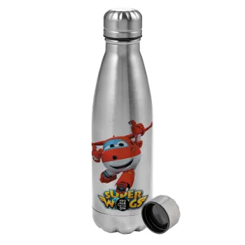 Super Wings, Metallic water bottle, stainless steel, 750ml