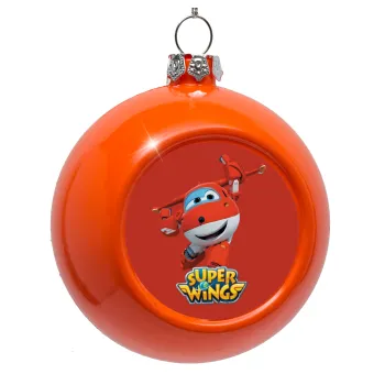 Super Wings, Orange Christmas tree ornament bauble 8cm
