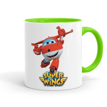 Super Wings, Mug colored light green, ceramic, 330ml