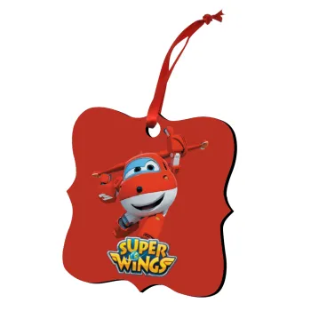 Super Wings, Christmas ornament polygon wooden 7.5cm