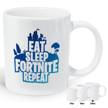 Eat Sleep Fortnite Repeat, Κούπα Giga, κεραμική, 590ml