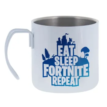 Eat Sleep Fortnite Repeat — Κούπα Ανοξείδωτη διπλού τοιχώματος 400ml
