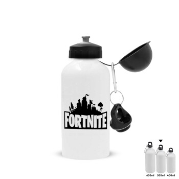 Fortnite, Metal water bottle, White, aluminum 500ml