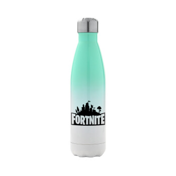 Fortnite, Metal mug thermos Green/White (Stainless steel), double wall, 500ml