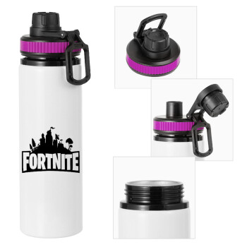 Fortnite, Metallic water bottle with safety lid, 850ml aluminum