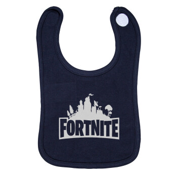 Fortnite, Σαλιάρα με Σκρατς 100% Organic Cotton Μπλε (0-18 months)