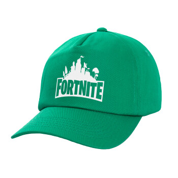 Fortnite, Καπέλο παιδικό Baseball, 100% Βαμβακερό, Low profile, Πράσινο
