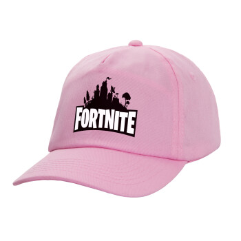 Fortnite, Καπέλο παιδικό casual μπειζμπολ, 100% Βαμβακερό Twill, ΡΟΖ (ΒΑΜΒΑΚΕΡΟ, ΠΑΙΔΙΚΟ, ONE SIZE)