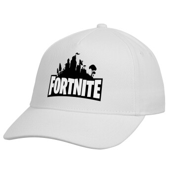 Fortnite, Καπέλο παιδικό Baseball, 100% Βαμβακερό, Λευκό