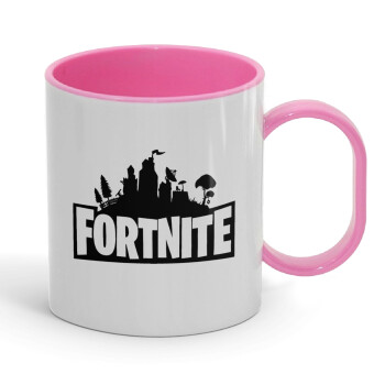 Fortnite, Κούπα (πλαστική) (BPA-FREE) Polymer Ροζ για παιδιά, 330ml