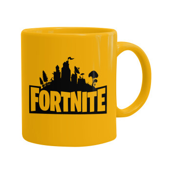 Fortnite, Ceramic coffee mug yellow, 330ml