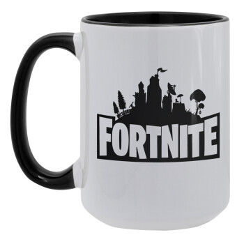 Fortnite, Κούπα Mega 15oz, κεραμική Μαύρη, 450ml