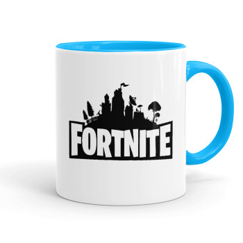 Fortnite, Κούπα χρωματιστή γαλάζια, κεραμική, 330ml