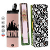 Easter candle,Travel Tumbler 2 Lids, with metal straw & cleaning brush & aromatic flat candle (30cm) (PINK)