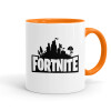 Mug colored orange, ceramic, 330ml