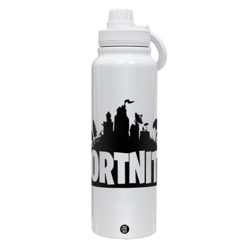 Fortnite, 1L Stainless Steel Thermal Bottle with Phone Holder & Double Wall Insulation
