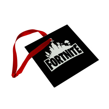 Fortnite, Christmas ornament, glass square ornament 9x9cm