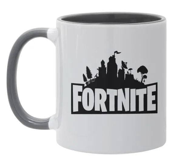 Fortnite — Κούπα χρωματιστή γκρι, κεραμική, 330ml