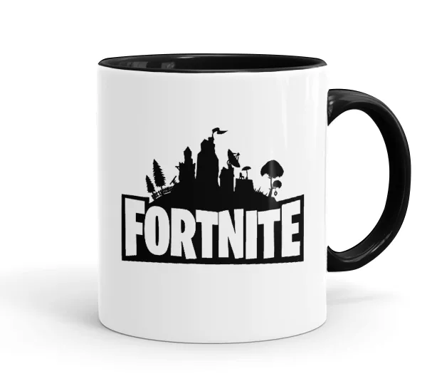 Fortnite — Κούπα χρωματιστή μαύρη, κεραμική, 330ml