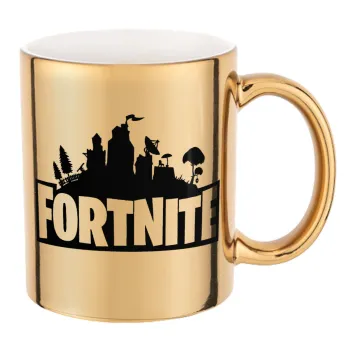 Fortnite, Κούπα κεραμική, χρυσή καθρέπτης, 330ml