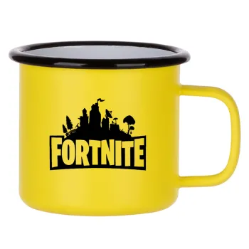 Fortnite, Κούπα Μεταλλική εμαγιέ ΜΑΤ Κίτρινη 360ml