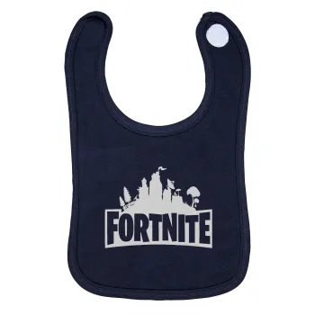 Fortnite, Σαλιάρα με Σκρατς 100% Organic Cotton Μπλε (0-18 months)