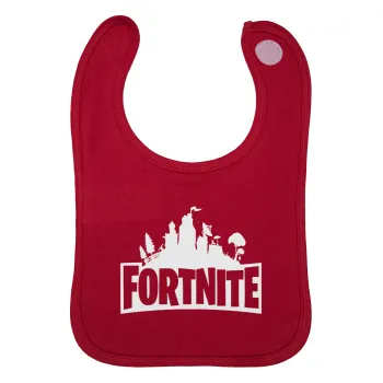 Fortnite, Σαλιάρα με Σκρατς Κόκκινη 100% Organic Cotton (0-18 months)