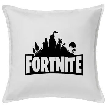 Fortnite, Μαξιλάρι καναπέ ΛΕΥΚΟ 100% βαμβάκι, περιέχεται το γέμισμα (50x50cm)